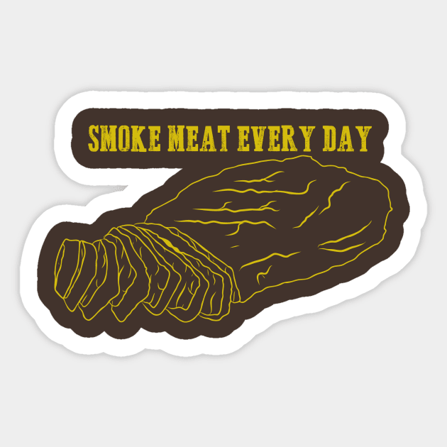 Smoke Meat Everyday Sticker by GoodSir